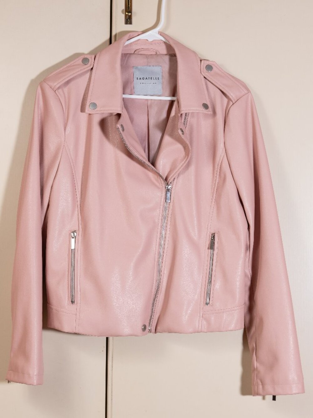 Pink moto jacket